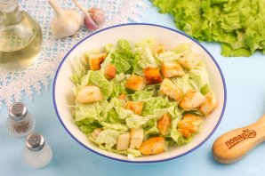 Салат "Цезарь" с майонезом