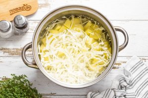 Щи постные с грибами