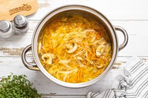 Щи постные с грибами