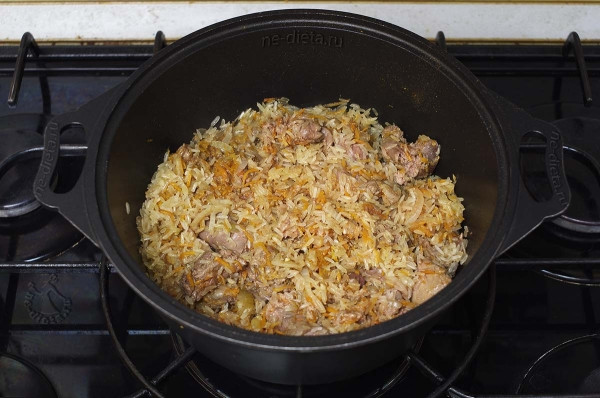 Плов с куриной печенью