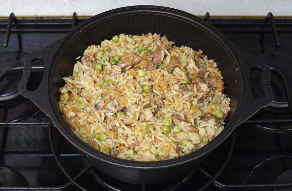 Плов с куриной печенью