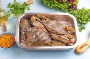 Краб в духовке