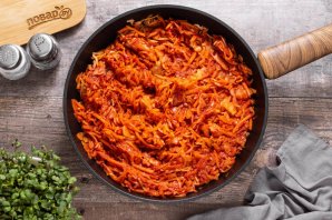 Постная солянка из свежей капусты