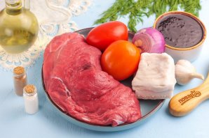 Шашлык из говядины в духовке