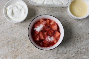 Клубника с творогом