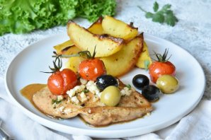 Курица по-гречески с фетой Курица по-гречески с фетой