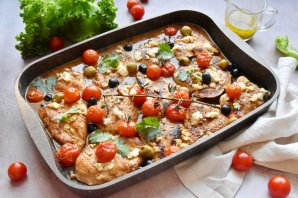 Курица по-гречески с фетой Курица по-гречески с фетой
