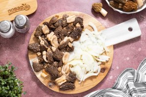 Сморчки, жареные с картошкой