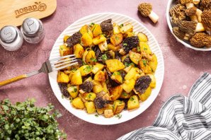 Сморчки, жареные с картошкой