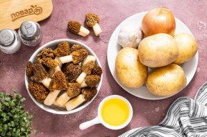 Сморчки, жареные с картошкой