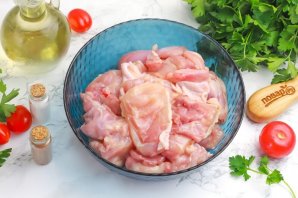 Шашлык из курицы в аэрогриле Шашлык из курицы в аэрогриле