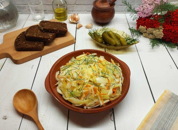 Быстрая маринованная капуста Быстрая маринованная капуста