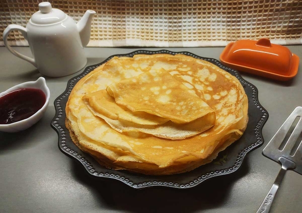 Блины на молоке и кипятке
