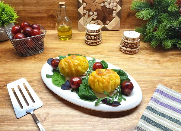 Картошка-гармошка с сыром