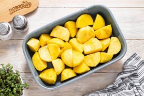 Картофель, запеченный с лисичками