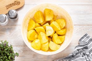 Картофель, запеченный с лисичками