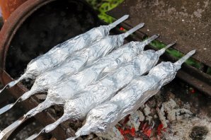 Шашлык из картофеля