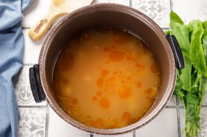 Щи из щавеля в мультиварке