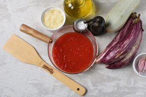 Запеканка из кабачков и баклажанов