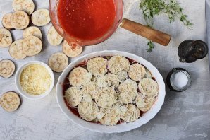 Запеканка из кабачков и баклажанов