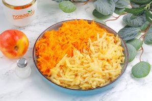 Запеканка из тыквы и яблок