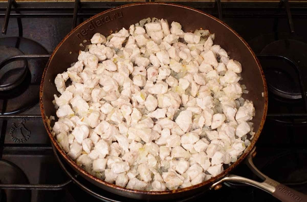 Лазанья с курицей и грибами