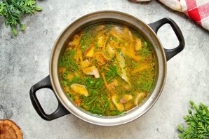 Грибной суп из маслят
