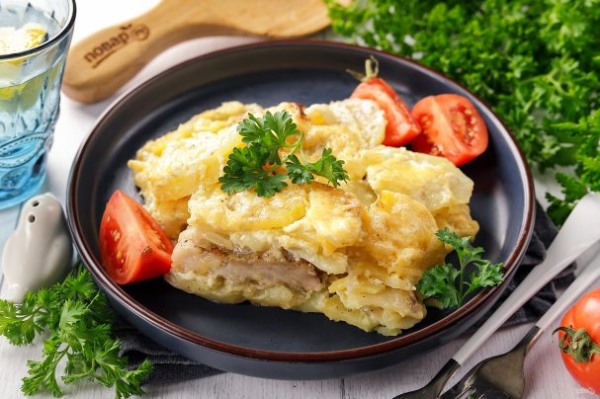 Картошка с мясом и сыром в духовке Картошка с мясом и сыром в духовке