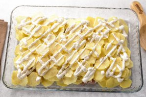 Мясо по-французски с картошкой и грибами Мясо по-французски с картошкой и грибами