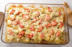Мясо по-французски с картошкой и грибами Мясо по-французски с картошкой и грибами