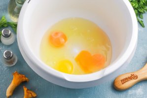 Пирог с лисичками и сыром
