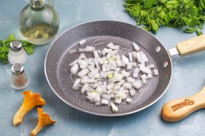 Пирог с лисичками и сыром